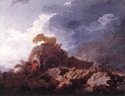 Jean Honore Fragonard The Storm oil on canvas